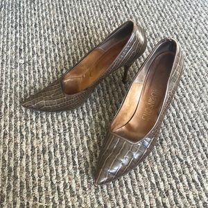 Capri Originals Robinson’s size: 7 vintage alligator 🐊 print tan leather soul